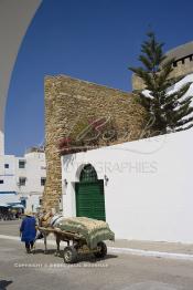 Image du Maroc Professionnelle de  Vue d'une rue de la Kasbah d'Asilah, ville du nord du Maroc sur l'océan Atlantique à 40 km au sud de Tanger, ancienne fortification Portugaise construite XVIe siècle, Jeudi 5 Juillet 2012. (Photo / Abdeljalil Bounhar)